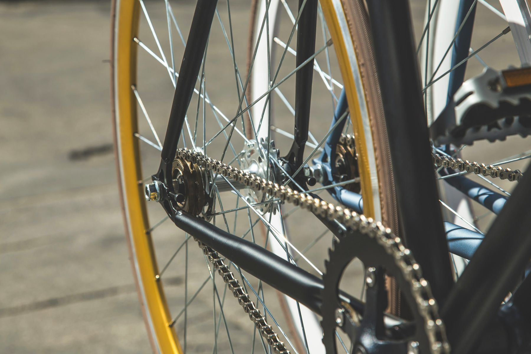 Fahrradkette wird gereinigt